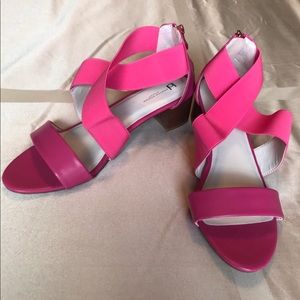 Bright pink Boston Design Studio sandals